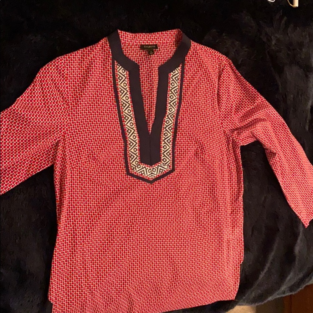 Talbots tunic style blouse